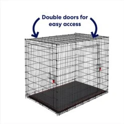 Frisco XX-Large Heavy Duty Enhanced Lock Double Door Wire Dog Crate, Fold & Carry Wire Dog Crate & Mat Kit, 54" -Ultimate Pet Shop 318116 PT3. AC SS1800 V1634154738