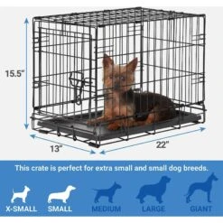 Frisco Eyelash Orthopedic Dog Crate Mat & Frisco Fold & Carry Single Door Collapsible Wire Dog Crate -Ultimate Pet Shop 319010 PT6. AC SS1800 V1631628701