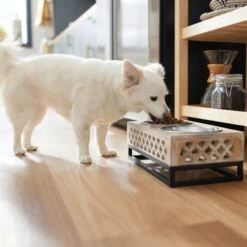 Frisco Premium Wood Elevated Stainless Steel Double Diner Dog & Cat Bowl, 3 Cup -Ultimate Pet Shop 331507 PT2. AC SS1800 V1657656894