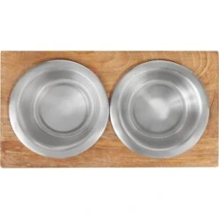 Frisco Premium Stainless Steel Double Diner Dog & Cat Bowl, Black -Ultimate Pet Shop 331532 PT4. AC SS1800 V1657656874