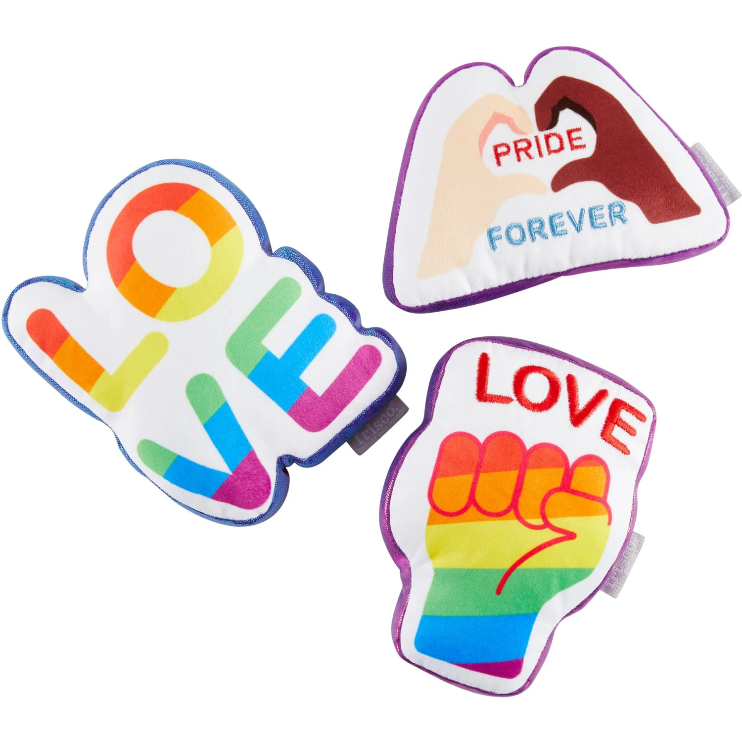 Frisco Pride Symbols Plush Squeaky Dog Toy, 3 Count 1 Frisco Pride Symbols Plush Squeaky Dog Toy, 3 Count
