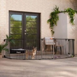 Frisco Outdoor Galvanized Steel 8-Panel Configurable Gate And Playpen With Oxford Roof -Ultimate Pet Shop 507086 PT4. AC SS1800 V1668631346