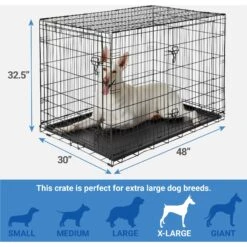 Frisco Fold & Carry Double Door Collapsible Wire Dog Crate + 3 Items -Ultimate Pet Shop 630894 PT2. AC SS1800 V1662734870