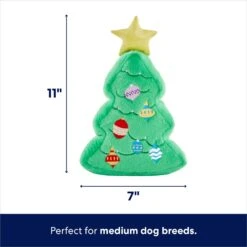Frisco Holiday Santa's Helpers Plush Squeaky Dog Toy, 3 Count & Frisco Holiday Tree Thin Plush Squeaky Dog Toy -Ultimate Pet Shop 986222 PT6. AC SS1800 V1698257735