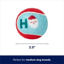 Frisco Holiday Ho Ho Ho Fetch Squeaky Tennis Ball Dog Toy & Frisco Holiday Arctic Friends Stuffing-Free Skinny Plush Squeaky Dog Toy -Ultimate Pet Shop 986310 PT2. AC SS1800 V1698258115